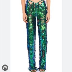 NWT Green sequin Azeala Wang pants *SOLD OUT*